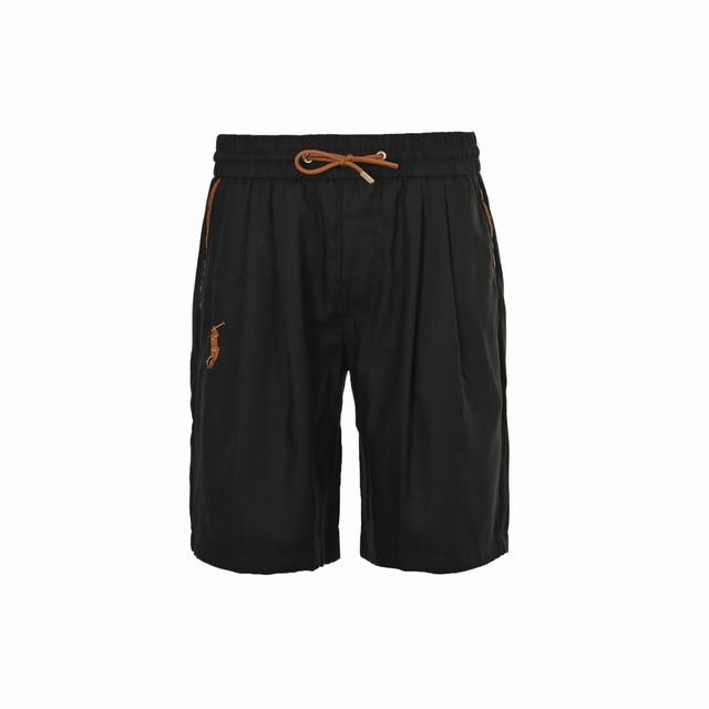 Ralph Lauren 拉夫劳伦 战马刺绣天丝亚麻休闲短裤 夏日休闲舒适首选~经典款定织天丝亚麻短裤，面料含75%天丝 + 25%亚麻 ，天丝柔滑透气，亚麻自