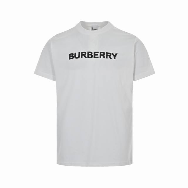 Burberry 巴宝莉 22Ss 发泡印花字母短袖 面料采用纯棉毛精梳棉面料，对色定染面料，采用进口水浆发泡厚版印花，上身效果宽松休闲，三标齐全 ，男女同款