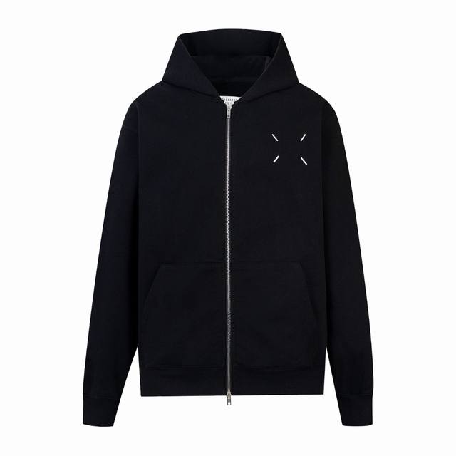 高版本Maisonmargiela 马吉拉 经典款刺绣四角标开衫外套，男女同款。 采用450G重磅毛圈面料 非市面 G薄款普通版本 注意区分！过高温缩水2次 不