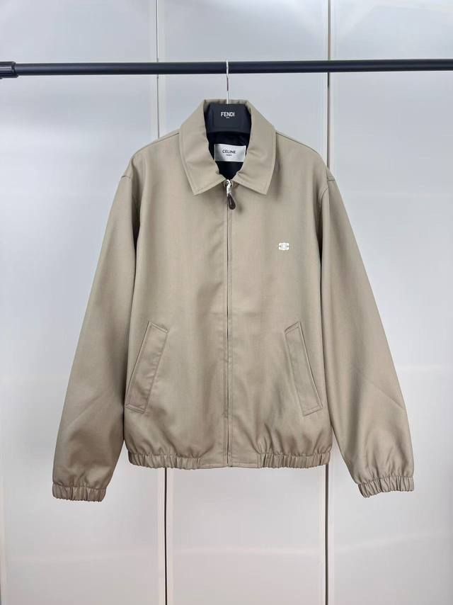 Celine赛琳凯旋门刺绣翻领夹克 S M L