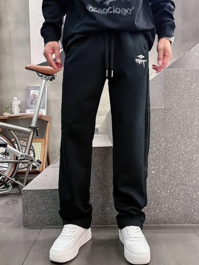 20635# New2025秋冬新款 休閒褲 獨家定制面料 顏色:黑米 Size:M-4Xl