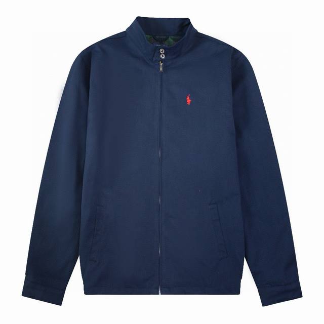 上新 款号：G318 Ralph Lauren拉夫劳伦新款 经典老钱风立领行政拉链夹克外套 1选自优质原版开发纯棉面料，内里采用定制格纹里布，整体穿搭效果非常的