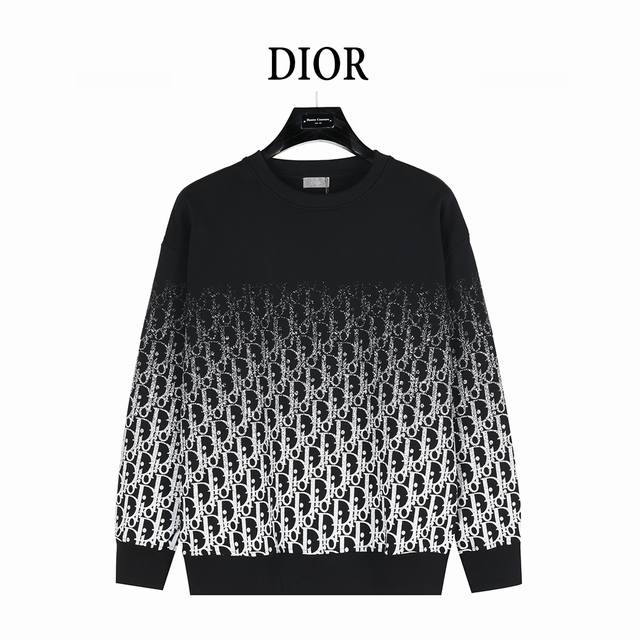 Dior 迪奥 25Fw 老花渐变字母半身印花Logo圆领卫衣 迪奥最新最顶级满印提花字母排列款圆领卫衣，最顶级的品质专柜原单， 用进口高端订制进口丝线手感一流