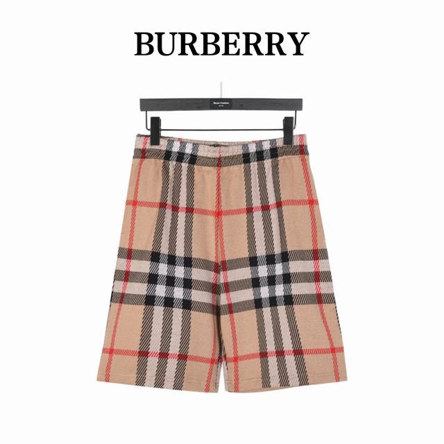Burberry 巴宝莉 格纹针织套装短裤 原版短裤5900，72%羊毛28%化纤，原版三种颜色定染纱线。 12针进口电脑织机，三种纱线交织在一起形成的颜色还原