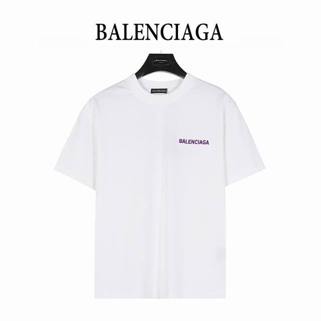 Balenciaga 巴黎世家 25Ss 前后立体刺绣Logo短袖T恤 面料：厚重260G新疆长绒棉面料 工艺：采用进口亚光线绣花 全套辅料定制 打样包括调整细