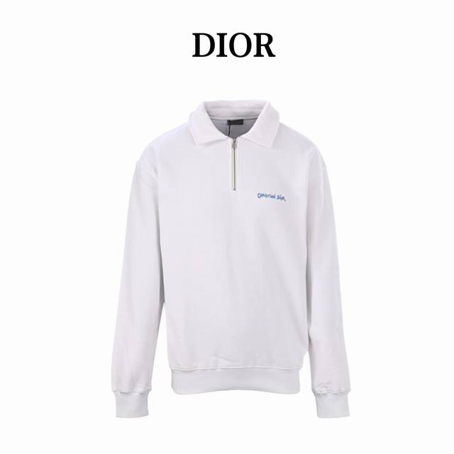 Dior Christian迪奥Cd 刺绣半拉链翻领卫衣 定制 克奢绒双织雅韵抓毛面料，采用进口机刺绣工艺，烫朴位均用高温过朴机使布料表面平整挺括，耐磨耐洗，面