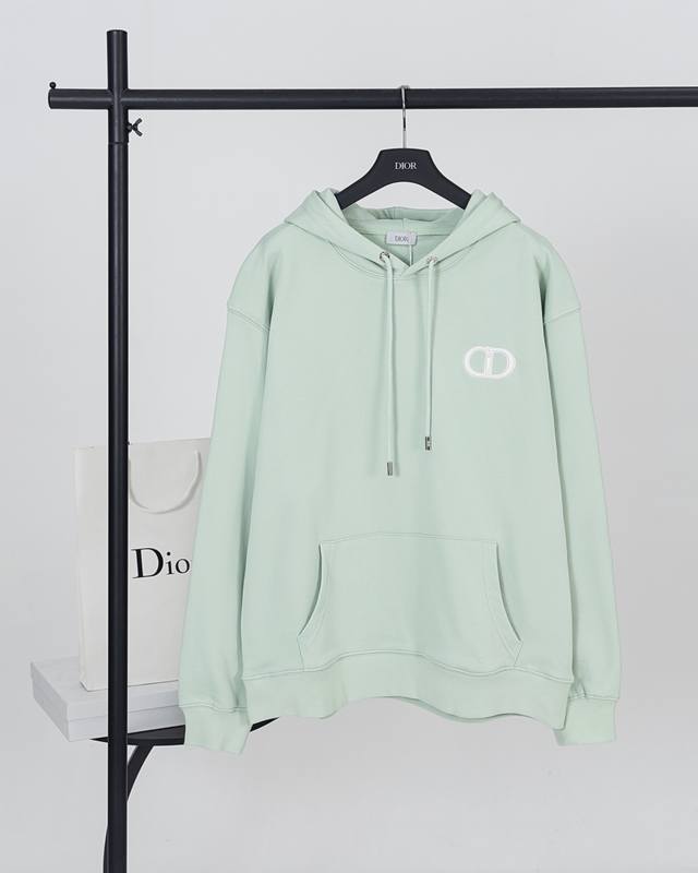 顶级版本.官网品质 Dior迪奥 秋冬Cd Icon徽章刺绣连帽卫衣 采用原板独家定制430克纯棉毛圈面料质感非常舒服保暖性强 100%区别市场的顶级面料 不缩