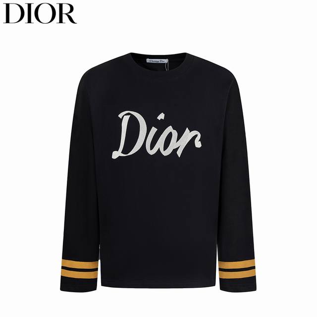 Dior 迪奥 25Ss 47字母刺绣圆领长袖 面料采用 G70纯棉面料 32支双纱 配套螺纹柔软舒适 紧密刺绣不脱针 挂线 袖口车带定做织带 码数 S M L