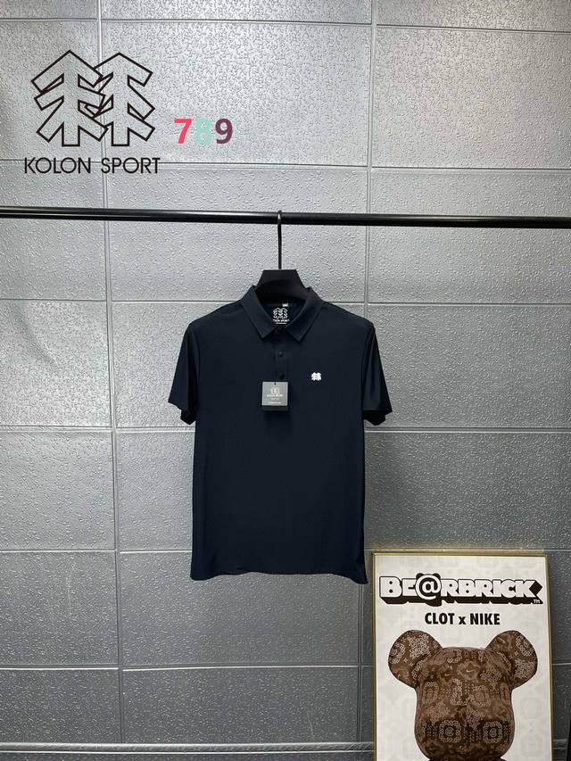 可隆25Ss夏季新款翻领胸标Logo短袖T恤，夏季Polo衫短袖，四色可选，商务休闲简约风，上身帅气百搭，夏季必备百搭奢潮单品 高端定制进口丝光珠地棉面料 ，穿
