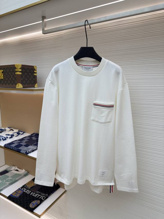 Thombrowne秋冬男女同款卫衣 货号：1680142-A65 面料：长绒棉面料 工艺：定制定染制作 版型：宽松版型 克重：约540克 尺码：1-2-3-4