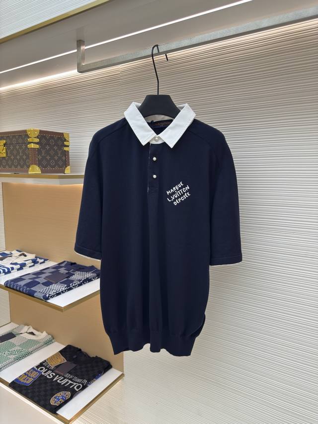 Louis Vuitton 毛织马球Polo衫 正品：9650购入开发 货号：1680138-B05 面料：极品全精梳棉 工艺：针织刺绣 版型：合身版型 克重：