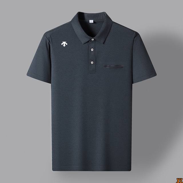 Descente迪桑特 独家实拍上新夏季高品质冰丝轻奢短袖T恤翻领Polo衫休闲上衣速干短袖，本季主打，货源充足，放心主推，高端品质，经典设计，做工出色，经典百