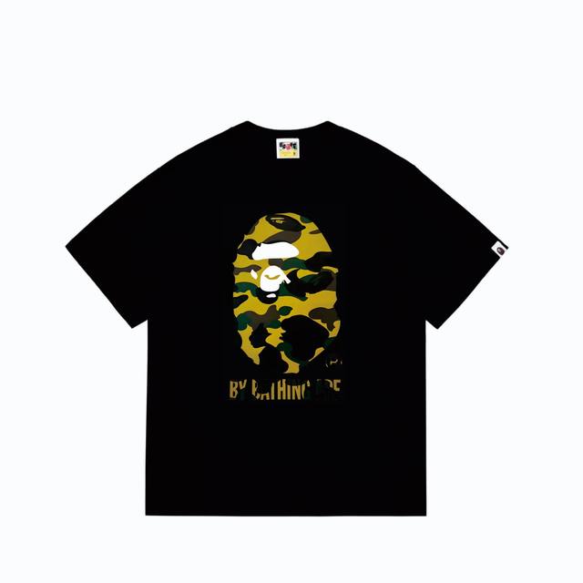 Sc260# 顶级版本 Bape 经典大猿人印花迷彩之作短袖T恤 采用260克优质高织纯棉面料 双纱精梳 质感柔软不起球 进口环保印花胶浆 图案鲜明立体 品质男