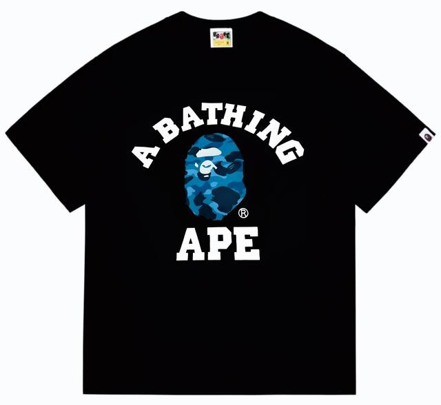 Sc251# 顶级版本 Bape 蜂巢迷彩字母小猿人头印花短袖T恤 采用260克优质高织纯棉面料 双纱精梳 质感柔软不起球 进口环保印花胶浆 图案鲜明立体 品质