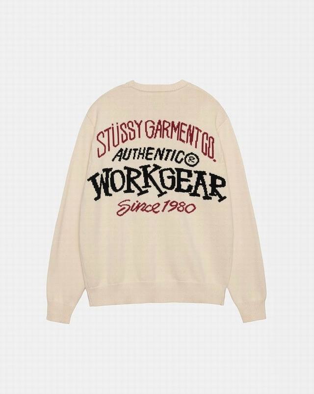 上新 款号：M5049 Stussy 斯图西 Fw23 Authentic Workgear Sweater字母嵌花针织 市面最高品质 正品1:1开模 秒杀一切