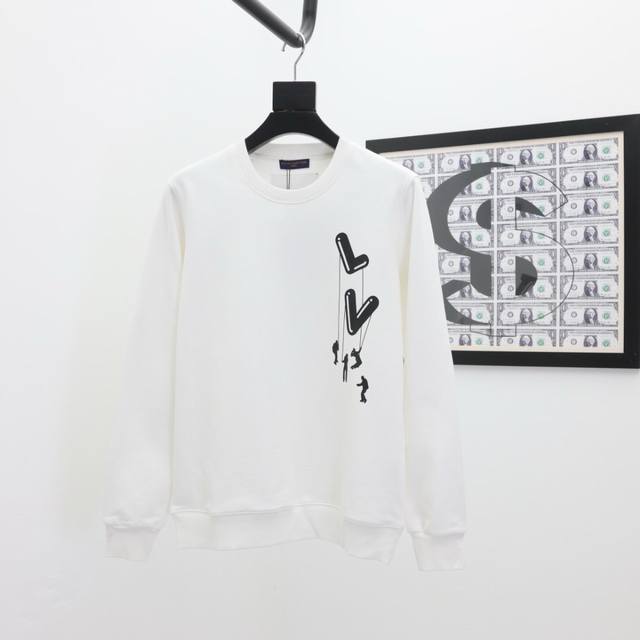 顶级版本 上新款号：G1066 顶级版本.官网品质 Louis Vuitton 路易威登 24Ssiv大师设计潮牌新品印花圆领卫衣 秋冬最新砖柜同步 Os落肩版