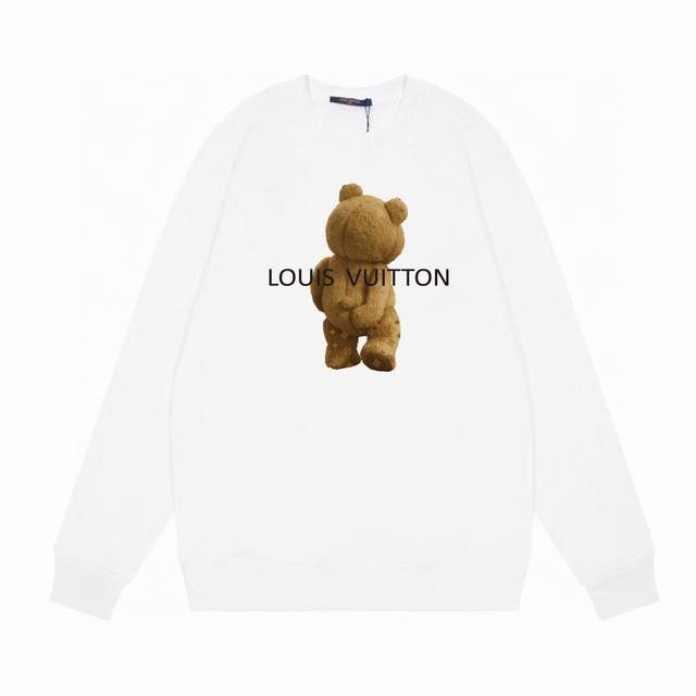 顶级版本 上新款号：G1065 顶级版本.官网品质 Louis Vuitton 路易威登 24Ssiv大师设计潮牌新品印花圆领卫衣 秋冬最新砖柜同步 Os落肩版