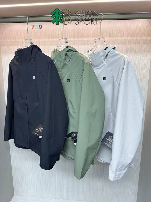 可隆 Kolon Sport 秋款户外休闲外套25Ss新品 防风水透气轻量硬壳冲锋衣 男女同款 柜款夹克 新款在售3900+ 高品质 ，科技面料 防风防水 ，轻
