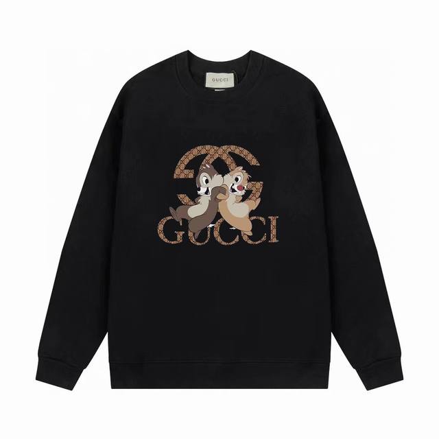 顶级版本 上新款号：G1094 Gucci古驰新款系列圆领卫衣 Gucci圆领卫衣 大落肩款 原版面料 官方同款 400克双股大毛圈面料同缸染面料 手感非常舒服