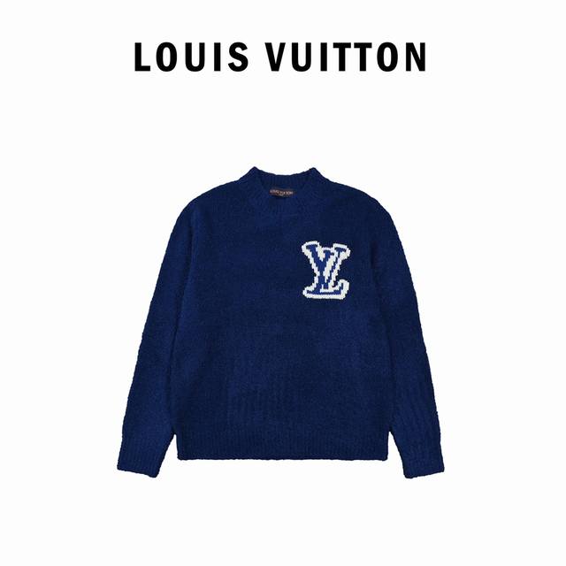 Louis Vuitton路易威登 22Fw 针织大Logo套头毛衣 原版9850购入，特种圈圈纱弹性大做到版型完美还原，成衣布面类似泰迪熊的毛感，前后打色3次