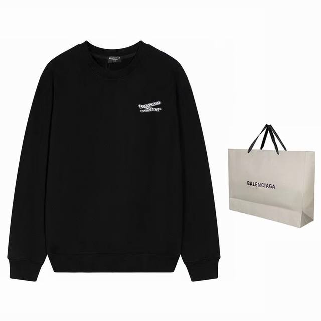 顶级版本 上新款号：G1038 Balenciaga巴黎世家 Ss秋冬新款卫衣 Balenciaga 巴黎世家 Ss秋冬新款前后幅网点Logo印花 巴黎世家圆领