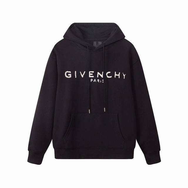 801款，高端定制，最高品质版本Givenchy*家Logo印花帽衫，采用独家定制480G原版1:1双股双纱纯棉面料，定织定染同缸无色差罗纹，定制1:1辅料，三