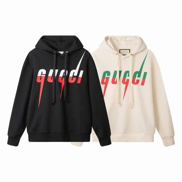728款，高端定制，最高品质版本Gu*家Logo印花帽衫，采用独家定制480G原版1:1双股双纱纯棉面料，定织定染同缸无色差罗纹，定制1:1辅料，三标齐全，Ov