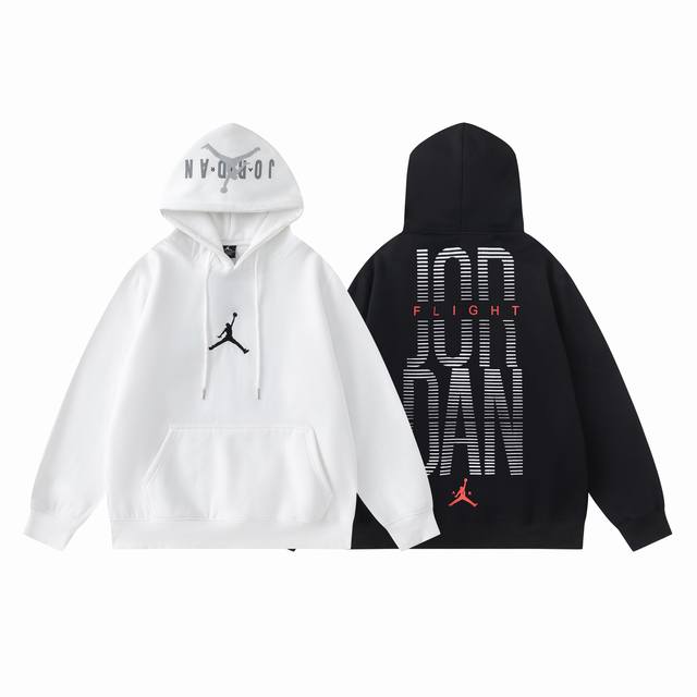 691#Aj飞人加绒卫衣 黑 白 M-Xxl