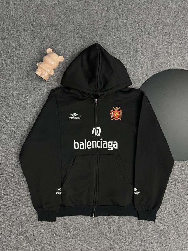 顶级版本 区别通货 25Ss曼联联名Soccer系列曼联足球系列10号巴黎城市限定 拉链主身420克双面棉硬挺有型原版一致活性黑不偏色光精棉2X2螺纹紧密有弹