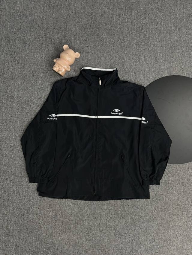 顶级版本 区别通货 25Ss 巴黎世家 Balenciaga Blcg 72刘昊然走秀白条拼接冲锋衣夹克 轻奢主义男女日常通勤穿搭必备单品正确版本欢迎对比详细特
