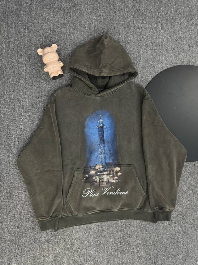 顶级版本 区别通货 25Ss巴黎世家Balenciaga × Vogue联名灯塔连帽卫衣进口椭圆机精处理 网点印花立体饱满，椭圆机高压定型确保图案高级质感 数码