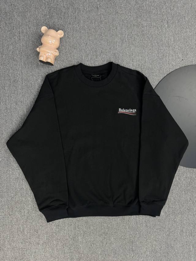 顶级版本 区别通货 25Ss Balenci*Ga 巴黎可乐刺绣Logo卫衣 面料采用巴黎Zp定织定染全棉双纱。布面干净.布纹清晰，柔软舒适。螺纹釆用定染无色差