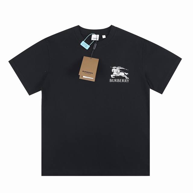 顶级版本 区别通货 Bbr Ss 新骑士战马Logo T恤，纯棉柔软面料 对色定染面料 高水平印花工艺 搭配背面大Logo，时尚优雅，采用进口水浆材质 水浆印花