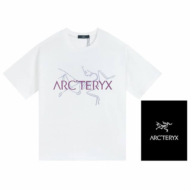 款号：T45 Arc' Teryx始祖鸟男女款 重叠始祖鸟宽松大Logo印花短袖火爆来袭，外贸工厂P出品，质量一级棒！螺纹领口，版型超棒，超大牌得感觉 高版本高