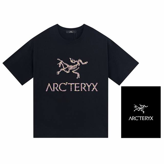 款号：T44 Arc' Teryx始祖鸟男女款 爱心始祖鸟宽松大Logo印花短袖火爆来袭，外贸工厂P出品，质量一级棒！螺纹领口，版型超棒，超大牌得感觉 高版本高