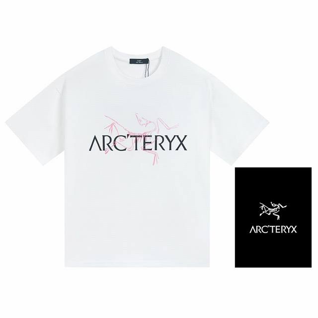 款号：T42 Arc' Teryx始祖鸟男女款 重叠始祖鸟宽松大Logo印花短袖火爆来袭，外贸工厂P出品，质量一级棒！螺纹领口，版型超棒，超大牌得感觉 高版本高
