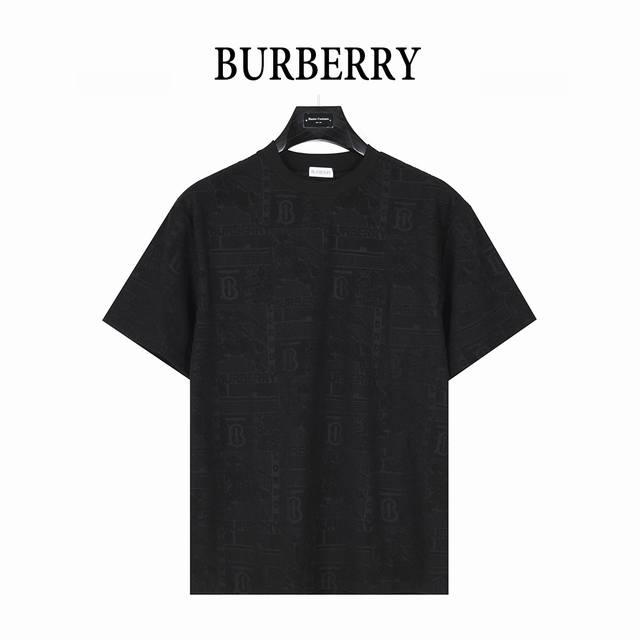 Burberry 巴宝莉 25Ss 暗纹Tb战马毛巾提花短袖T恤 精美重工艺 克洗水面料T恤作为奢侈界的龙头， 罗纹圆领成了其版型的最好修饰，而B家则是作为了上