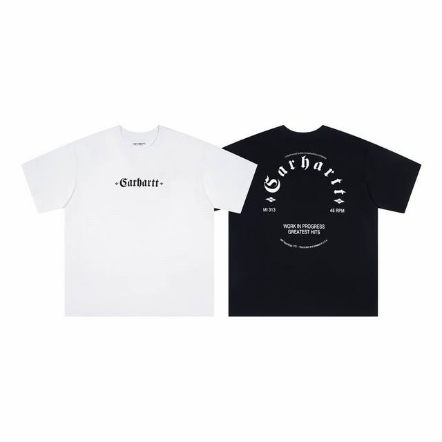 4027# Carhartt Wip 卡哈特 25Ss官网同步发售新款Carhartt男女同款短袖T恤 颜色：黑 白 码数：S M L Xl 面料：纯棉潮牌双纱