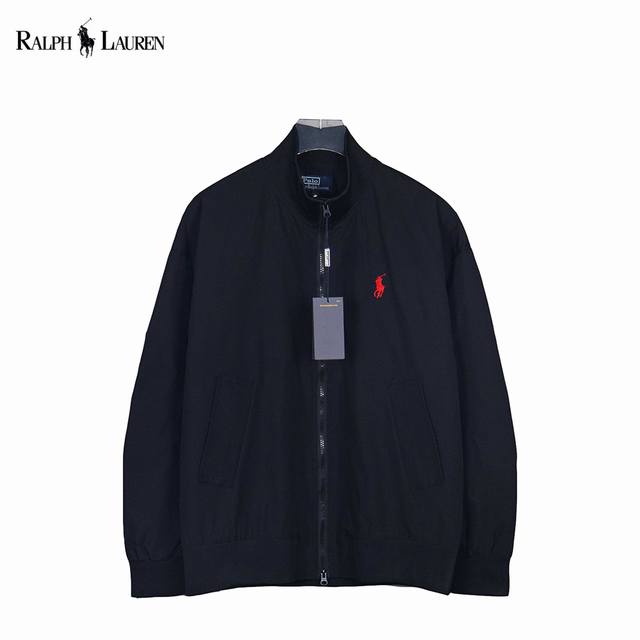 Ralhlauren 拉夫劳伦 老钱风老干部立领工装哈灵顿夹克 拉夫今年杀疯了 各大网红明星上身 面料是双层胫骨感，分量感十足！不会像常规夹克一样厚重，纯棉材质