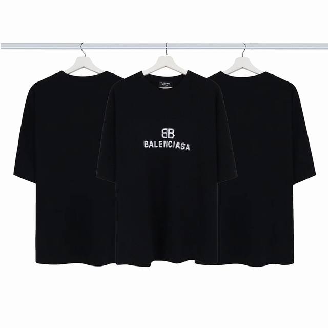 巴黎世家Balenciaga马赛克短袖 巴黎世家模糊短袖 21年新主麦上身 印花采用康丽直喷 区别市场面料采用32S240克 大货三标齐+码数贴＋带Logo防尘
