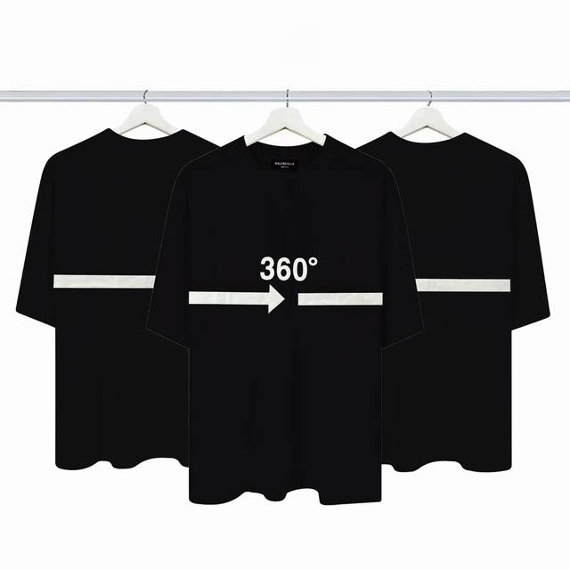 巴黎世家 Balenciaga360°印花磨破短袖 椭圆机进口厚版浆工艺 厚感度十足 还原正品印花厚度整体印花无牙边 螺纹 袖口 下摆 32S240G双纱精梳棉