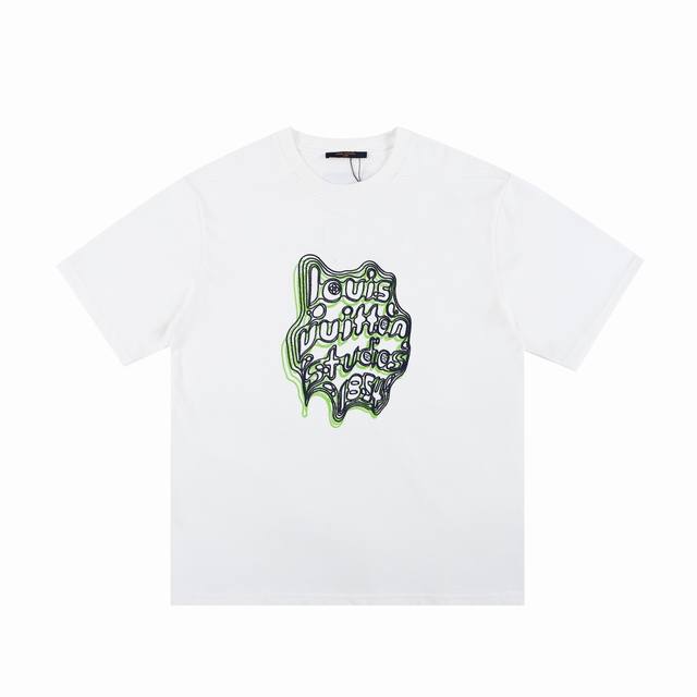 最高品质 Louis Vuitton 路易威登23Ss限定款曲线1854刺绣短袖T恤 -定制270G双纱纯棉面料，手感非常细腻扎实，更加力挺，七万针刺绣工艺，内