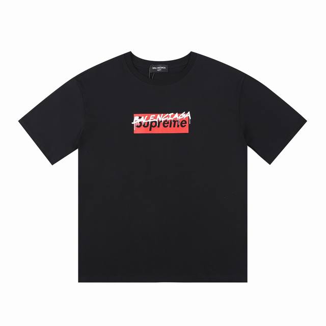 Balenciaga Supreme 巴黎世家Xsup联名款立体印花涂鸦短袖 面料采用280克纯棉双纱面料 -Balenciaga 与Supreme 推出相关联