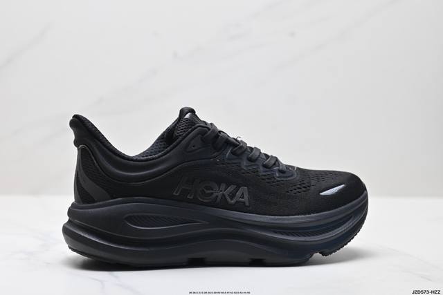 公司级Hoka One One Bondi 9 复古舒适防滑耐磨 低帮 山地户外跑步鞋 货号:1162012 尺码:36 36.5 37.5 38 38.5 3