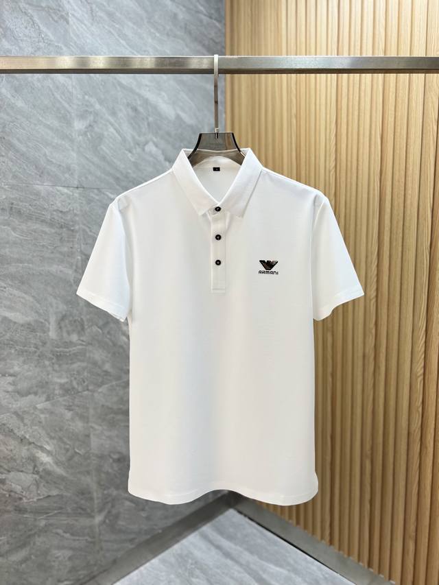 Armani 阿玛尼 2025年春夏新品上新 三标齐全 翻领短袖Polo衫 好货不用过多介绍 看细节 专柜码数：M-Xxxxl 175 140建议L，