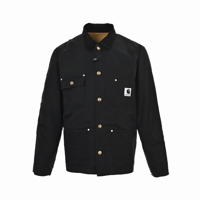 Carhartt & Sacai 24Fw 卡哈特小标双面穿夹克外套 卡其黑 蓝黑 二番联名双面夹克 此次两家二次合作款工装夹克干净且高级 虽无法突破一番联名的