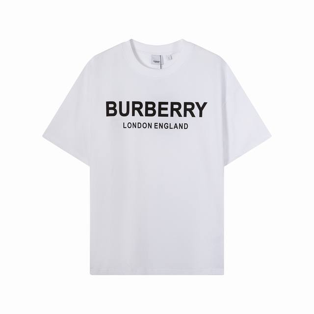 9201款，高端定制，独家最高品质版本Burb*家Logo印花圆领短袖T恤，采用独家定制290G原版1:1双股双纱纯棉面料，定织定染同缸无色差罗纹，定制1:1辅