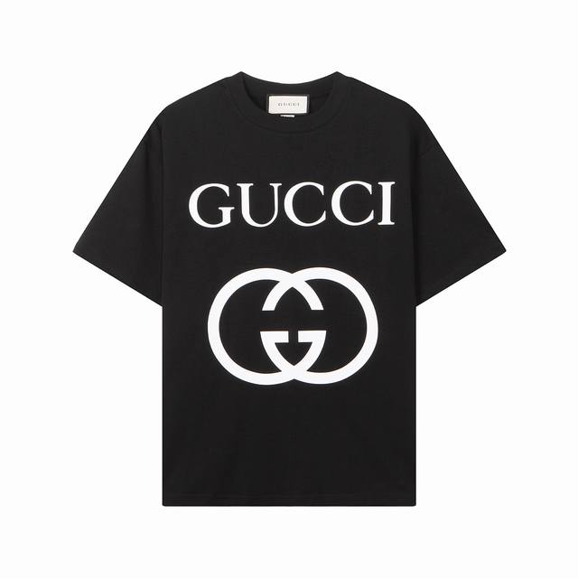 7208款，高端定制，独家最高品质版本Gucc*家印花圆领短袖T恤，采用独家定制290G原版1:1双股双纱纯棉面料，定织定染同缸无色差罗纹，定制1:1辅料，三标