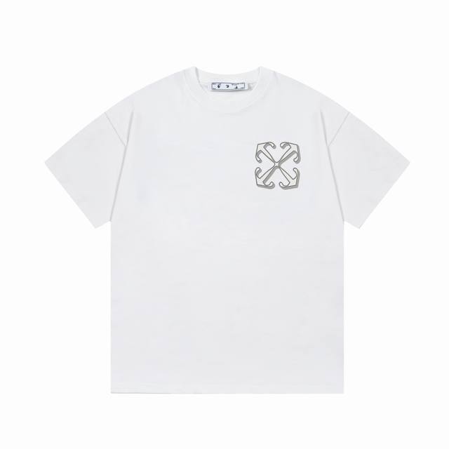 Off-White 喷火龙大Logo印花 原版面料 官方同款 短袖T恤 定制 同缸染面料 手感非常舒服 春夏最新砖柜同步 时尚又个性 超级百搭好看 男女都非常合