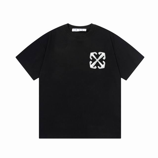 Off-White 喷火龙大Logo印花 原版面料 官方同款 短袖T恤 定制 同缸染面料 手感非常舒服 春夏最新砖柜同步 时尚又个性 超级百搭好看 男女都非常合
